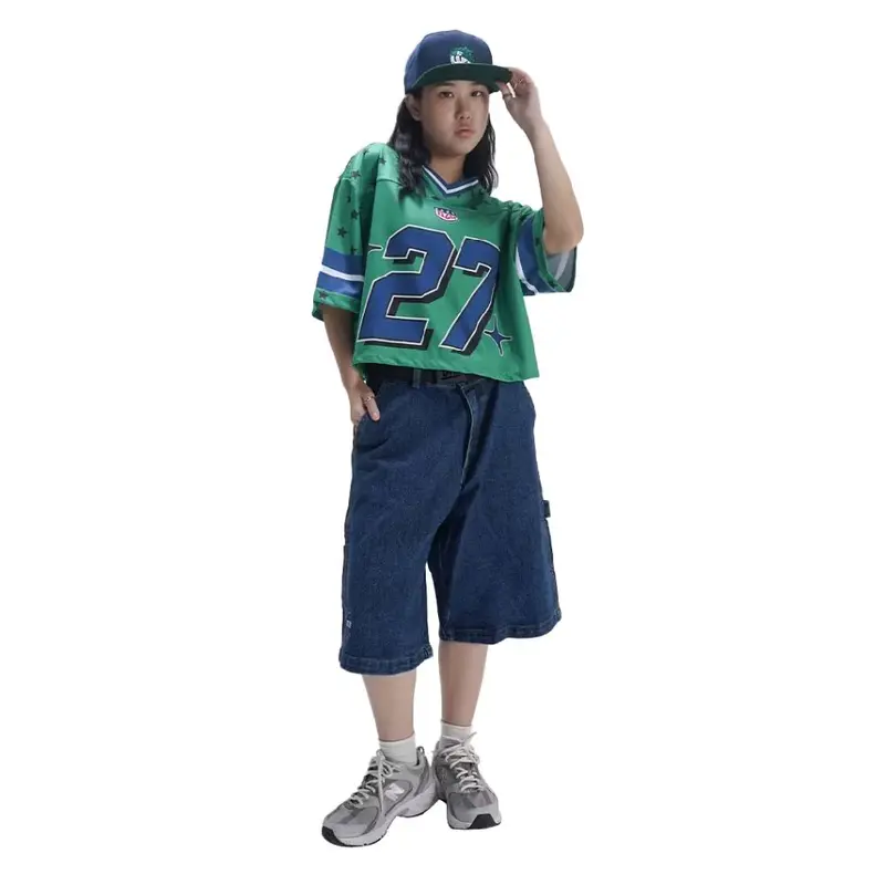 RZQ / 27 / CROP SERIES / Jersey / Oversize / Streetwear / Retro / Vintage / Music / Rugby / Crop Top 2