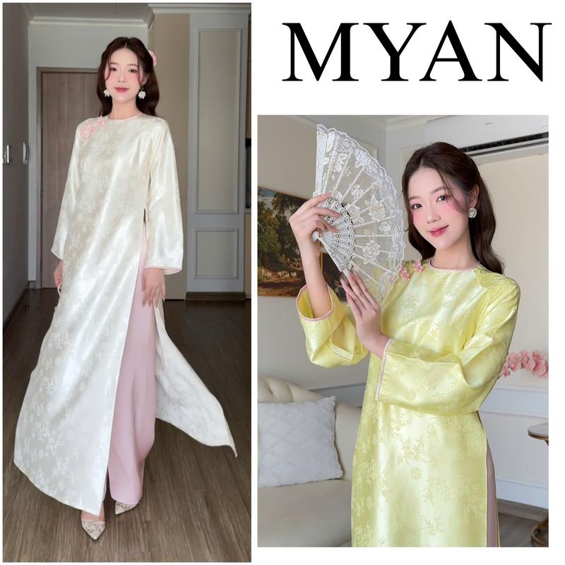   BST TẾT 2026 Áo dài Tết Trúc Anh áo dài cách tân dáng suông đính cúc tàu trẻ trung cách điệu hot trend  Tết 2026 nữ women dress - Áo Dài Mỹ An 
