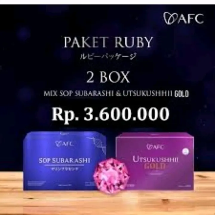 Afc SOP subarashii suplemen kesehatan dari jepang terbuat dari bahan-bahan alami 100% bahan pilihan dari DNA salmon 0