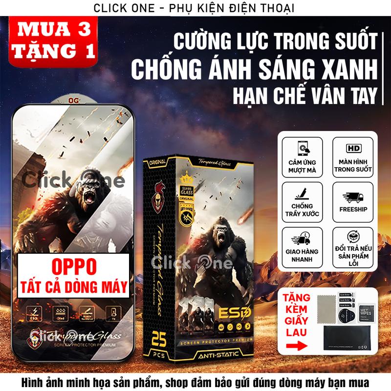 Kính cường lực trong suốt cho Oppo Reno 16, 15 Pro, 16F, 16 Pro,15F, 14F, 14…