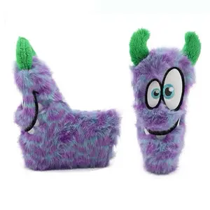 Purple Monster Themed Furry Blade Golf Head Cover Magnet Sarung Penutup Stick Golf Club