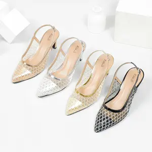 Xiuji - Ashley sepatu pesta wanita mules hak 5 cm