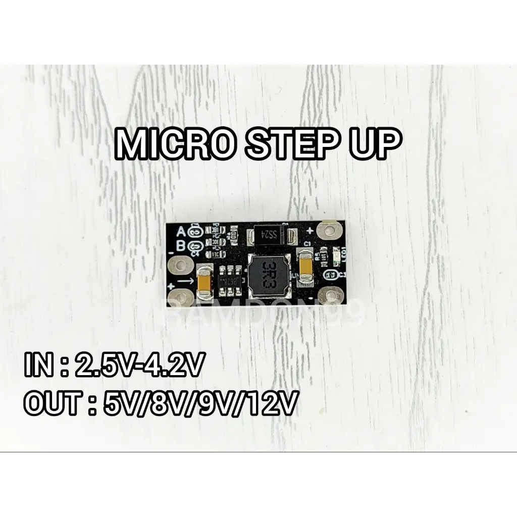 Micro Step Up Boost IN 2.5V 3.7V 4.2V  OUT 5V 8V 9V 12V