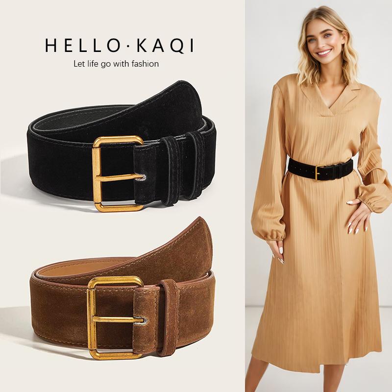 Thắt Lưng Áo Khoác Dành Cho Nữ Bọc Eo Rộng Chất Liệu Da Lộn Lì Cao Cấp Thời Trang Mới 2025 Dễ Phối Đồ Thích Hợp Cho Áo Len Và Quần Jean