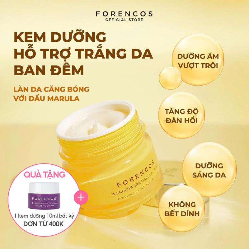 Kem dưỡng ẩm & hỗ trợ sáng da ban đêm Forencos chứa vitamin C tự nhiên từ quả Marula Dưỡng Ẩm Da