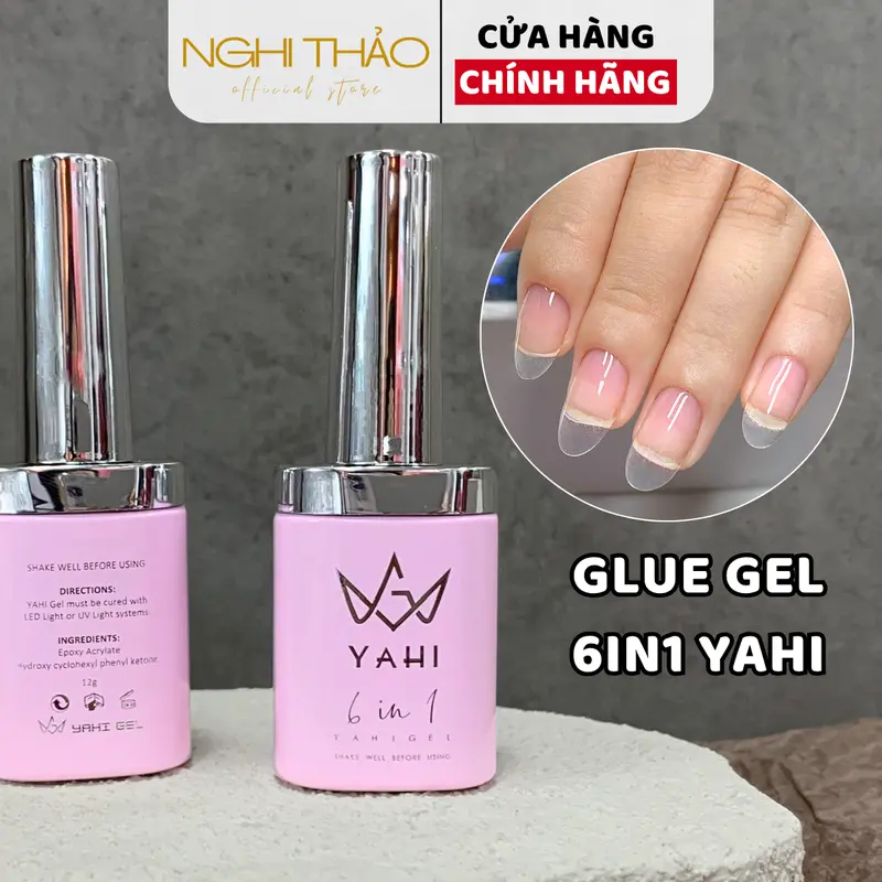 Glue gel gắn móng úp YAHI 6 in 1 0