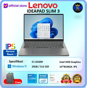 Laptop Lenovo IdeaPad Slim 3 14IRH10 i5 13420H 20GB 512GB SSD W11+OHS 14" WUXGA
