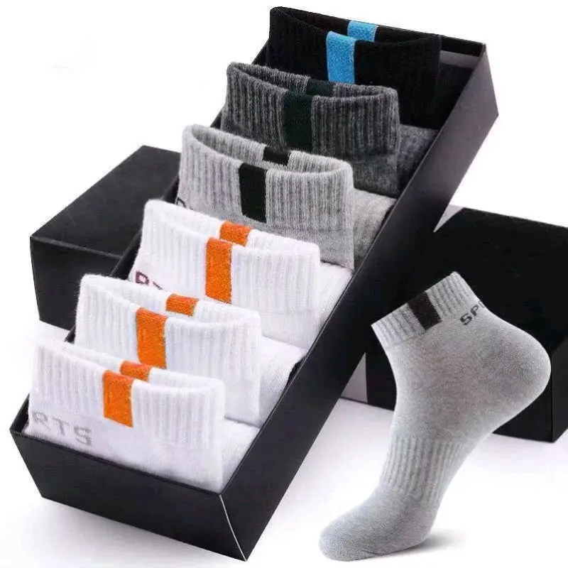( 12 pasang ) kaos kaki sport olahraga/kaos kaki new sport 3/4 atas mata kaki polyester Stripes Pure Cotton Berlari kaos kaki gunung Abu