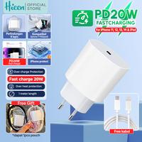 Gambar Hieen Charger 20watt Iphone Ipad IOS Android Type C USB Fast Charging Charger HP Pengisian Daya Cepat CA01 - CA01 - Type c to Lightning (ios) dari Hieenofficial Kota Administrasi Jakarta Barat 1 Tokopedia