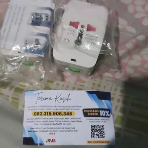 ANP88 Adaptor Internasional 4 in 1 / Adaptor Travel Portable / Adapter Internasional Travel / Colokan Travel Internasional 4 in 1