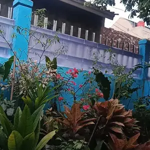 Fiber Penutup Pagar Motif Geometri Harga Meteran / 1 Meter Plastik