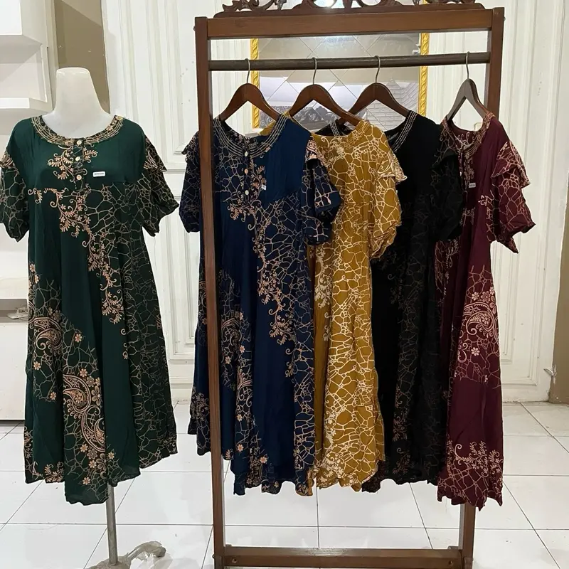 Daster klok sarang madu rayon halus