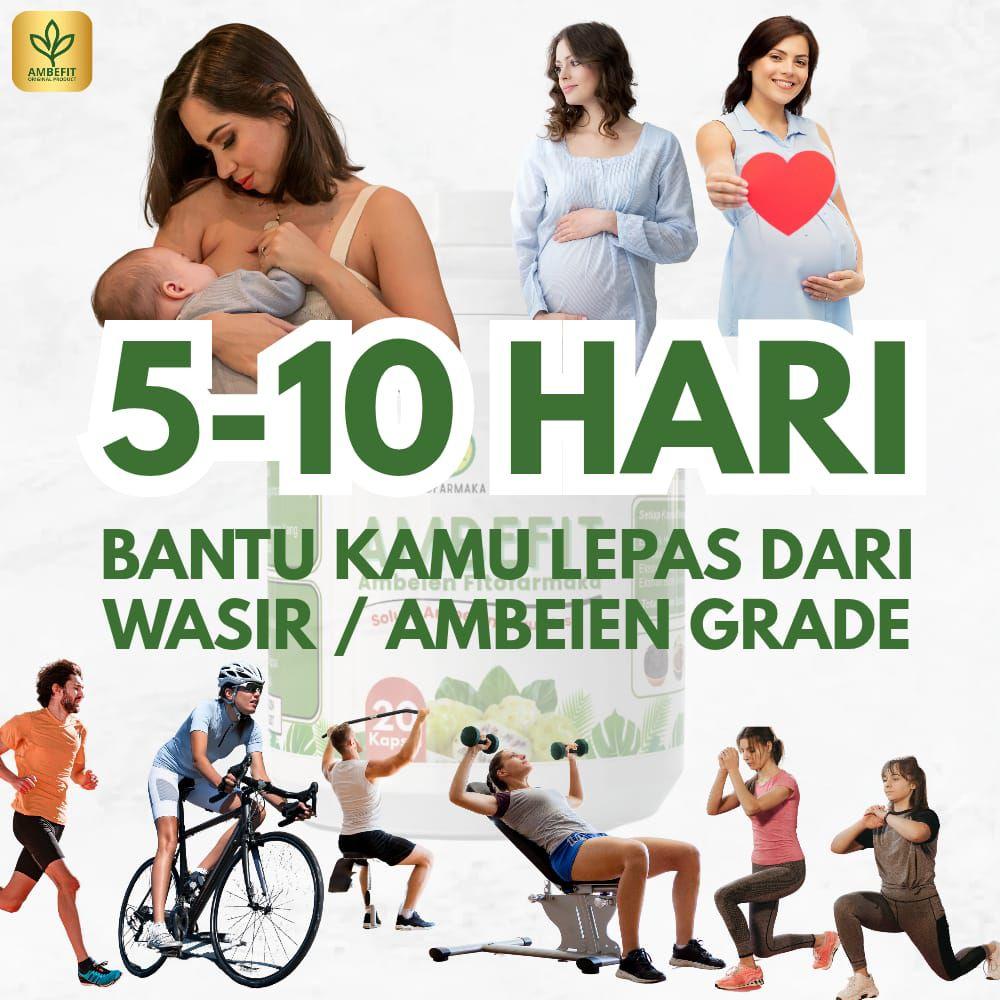 Paket 3 Botol Ambefit Suplemen Wasir Ambeien Herbal Cina TCM 20 Kapsul Halal Bpom