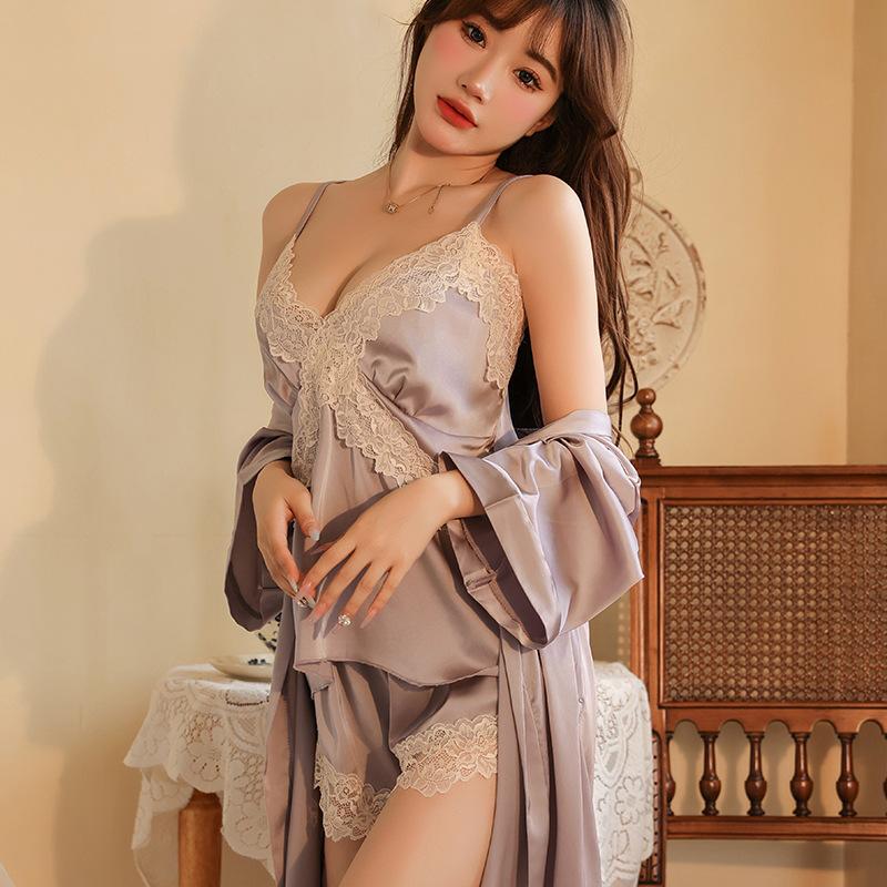 Product Introduction of sleepwear plus chest pad pajamas silky loungewear advanced sense brandy melville shorts pjs pajama victoria secret  pajamas 1