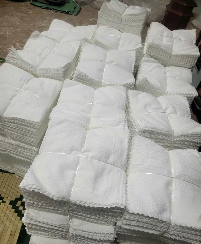 Set 50 khăn lau siêu thấm, khăn cotton 24x24cm dùng trong bệnh viện, lau tay, lau xe, nhà bếp, quán ăn, tiệm nail, spa... 1