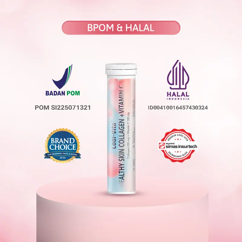 [IDS] Coolvita 4 Tube Collagen Effervescent (Total 80 Tablet) + 1 Pouch Fiber RTD - Minuman Larut Rasa Peach | Mengandung 500mg Fish Collagen dan 100mg Vit C per Tube | Membantu Menjaga Kesehatan Kulit 4