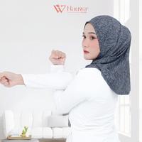 Gambar HAUWA - Comfy Fit Dailly Sporty Misty Series Hijab - Black dari Hauwa Hijab store Kab. Bandung 3 Tokopedia