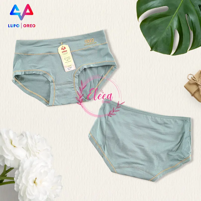 Cd Oreo 6675 Celana Dalam Wanita Dewasa Polos Kombinasi Pinggang High Waits Bahan Katun Super Soft Lembut Nyaman - ELE0705 8