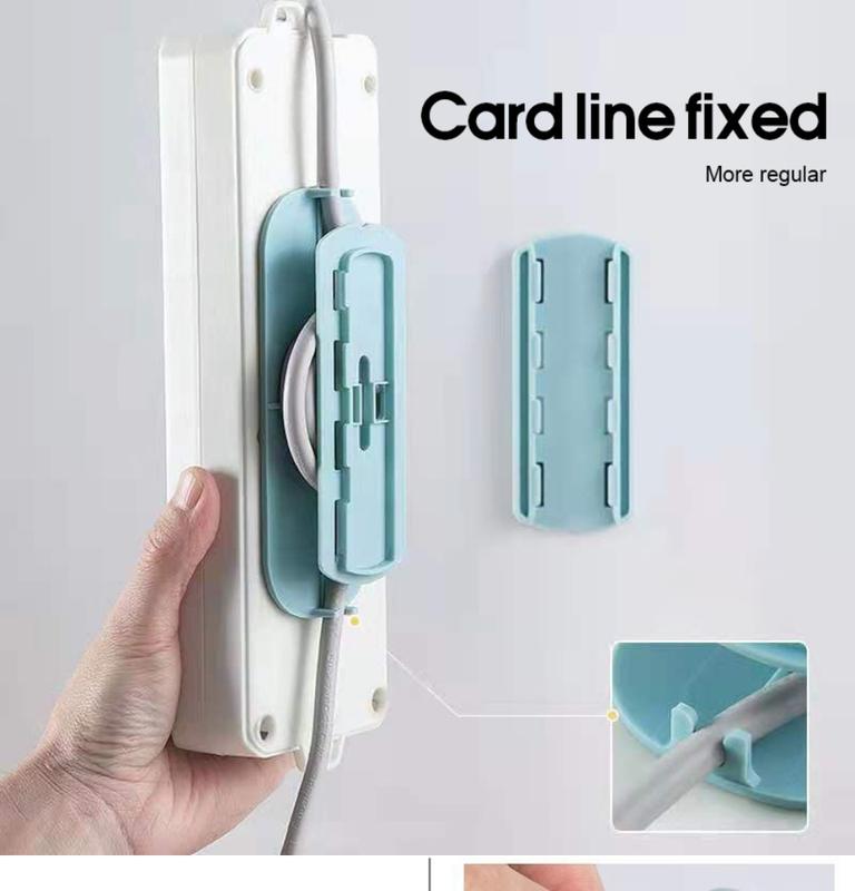 Product Introduction of Self Adhesive Power Strip Holder Fixator Socket Mount Extension Socket Fixer Cable Management Wire Organizer Wall Mount Cable Plug Socket 6
