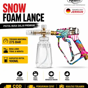 Reaim Snow Foam Lance 1/4 inch Quick Release Busa Salju Cuci Salju Mesin Steam Mobil Motor