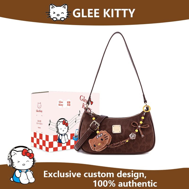  GLEE KITTY Túi Nữ Phong Cách Cổ Điển Thời Trang Chính Hãng Túi Đeo Chéo Đeo Một Bên Vai Đi Làm Họa Tiết Da Báo Thiết Kế Độc Đáo Nhỏ Mới 