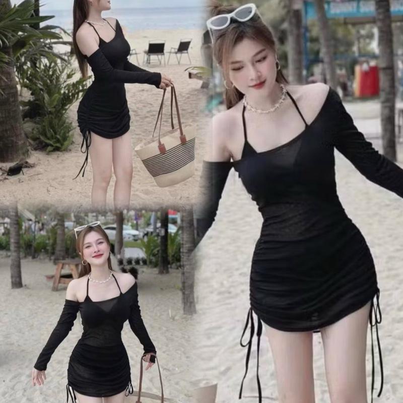 Bigsize 60- 140kg set 3 món đi biển  áo lót + quần lót + áo lưới ngoài