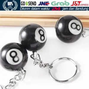 Keychain 8 Ball / Liontin Gantungan Kunci 8 Ball Biliar / Gantungan Bola Biliar Hadiah