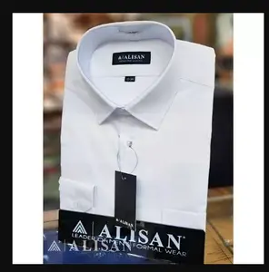 PROMO Kemeja Alisan Polos Warna PUTIH. Lengan panjang Slimfit . PUTIH.  Lengan Panjang NYAMAN -SIZE . M , L , XL. XXL. XXXL Katun Pria