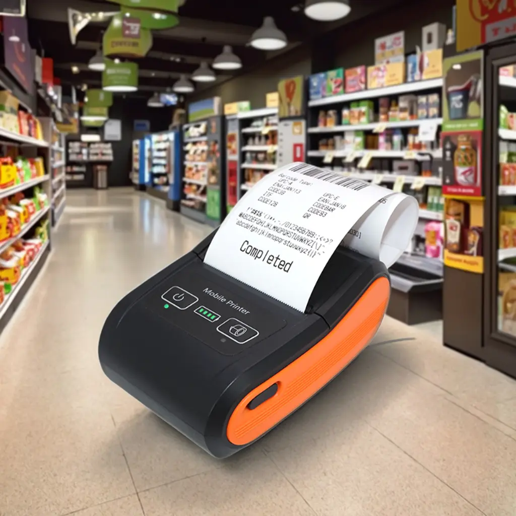 58mm Portable MINI Thermal Ticket Printer With Fast Speed and High Endurance Suitable for Supermarkets Convenience Stores