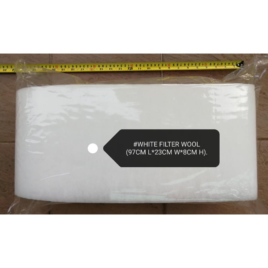 White Wool 97cm Aquarium Filter Fish Sponge Akuarium Ikan Kapas Putih Span