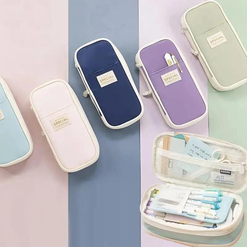 Công suất lớn bút chì trường hợp dễ thương phong cách văn phòng phẩm Pouch cho…