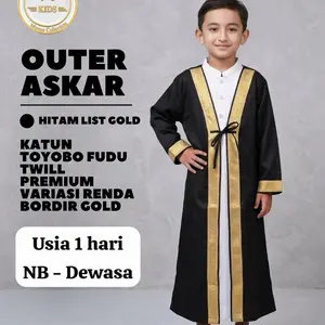 Rompi Askar/Outer Askar /Jubah raja salman/Jubah Arab/Rompi Ala Raja Arab Jubah Gamis Muslim