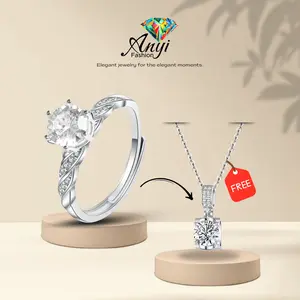 Beli Cincin Gratis Kalung cincin bentuk spiral dengan manik-manik kecil melingkar dengan kalung free