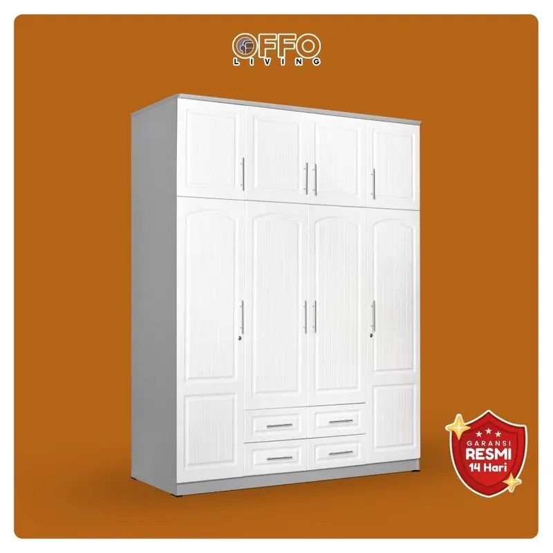 Offo Living - Lemari Pakaian 4 Pintu LPXD - Lemari Pakaian Lipat - Lemari Pakaian LPXD 3