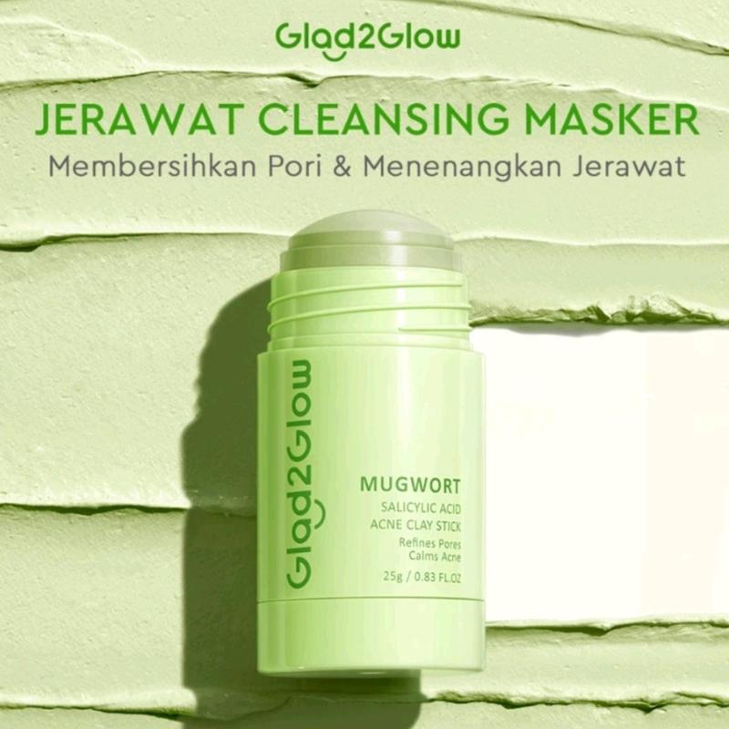 GLAd2Glow pomegranate niacinamide brigthtening clay stick mugwort acne clay mask stick 1