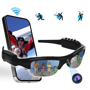 Cámara de Lentes Inteligentes, Grabación de Video 1080P, Manos Libres, Cámara de Acción Inalámbrica, Deporte DV, Lentes para Video Blog y Deportes al Aire Libre, Regalo para Hombres.