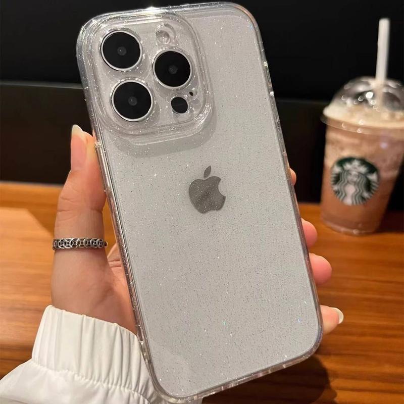 Vỏ điện thoại lấp lánh glitter trong suốt chống va đập, Vỏ nữ hot trend TikTok, phù hợp iPhone 18 17 16 15 14 13 Pro Max Plus 7 8 XS SE