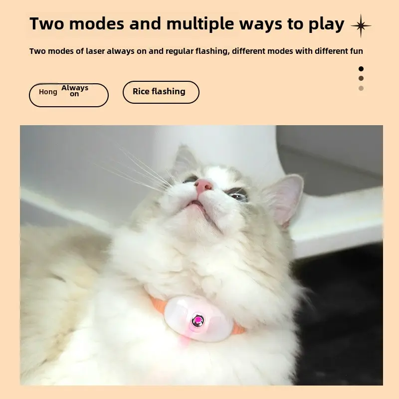 MELODYPS Mainan LASER COLLAR LED Kalung Laser Mainan Interaktif Kucing Dan Anjing Kalung Lampu Laser LED Dual Mode 1