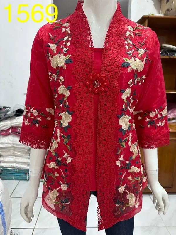 1514 kebaya rompi organdi alexuez premium brukat /kebaya encim bordir 8
