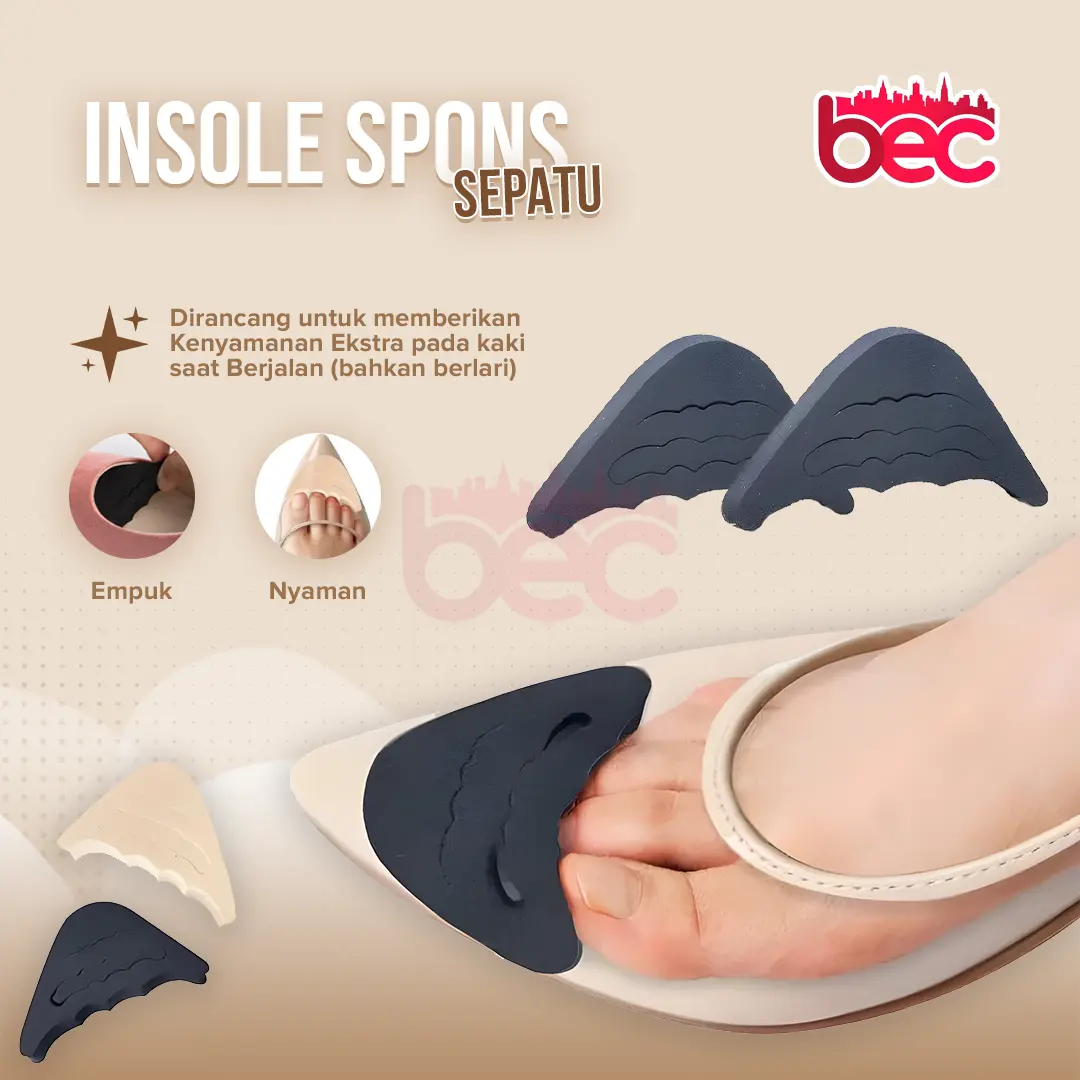 Busa Spons Insole Sol Alas Sepatu | Bantalan Sepatu Pengganjal | Ganjelan Sepatu Longgar | Pelindung Kaki
