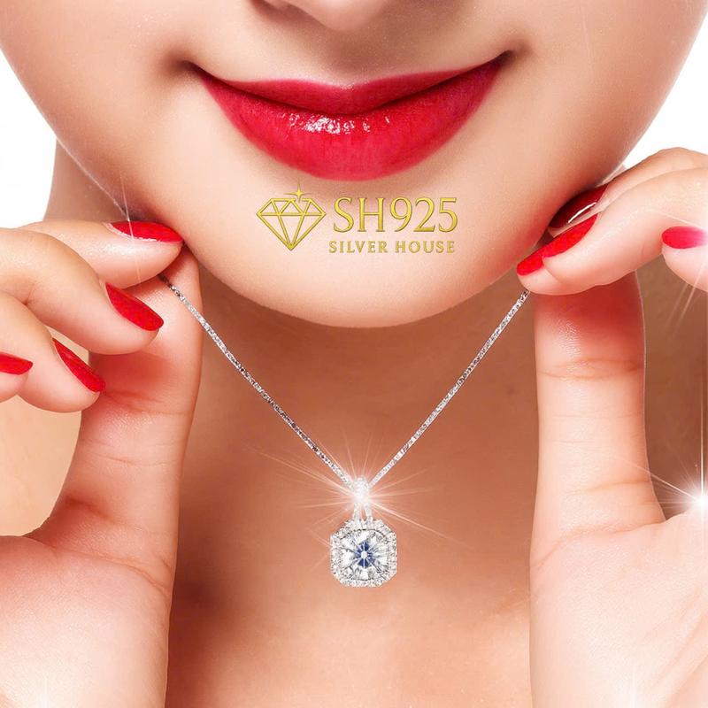Dây chuyền túi xách S925 Nữ Đính Đá Moissanite – Sang Trọng, Lấp Lánh Như Kim Cương