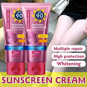 Sunscreen Cream SPF 90+ PA+++ Whitening Sunblock Intensive UV Sun Cream Anti Aging Waterproof Whitening SUNBLOCK-UV CREAM SPF 90 untuk Perlindungan Tinggi
