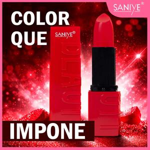 SANIYE LIPSTICK-labial en barra matte ,larga duración por 24 horas,mousse matte,no pegajoso sin residuos ,pigmentación rica adecuada para todos los tonos de piel.