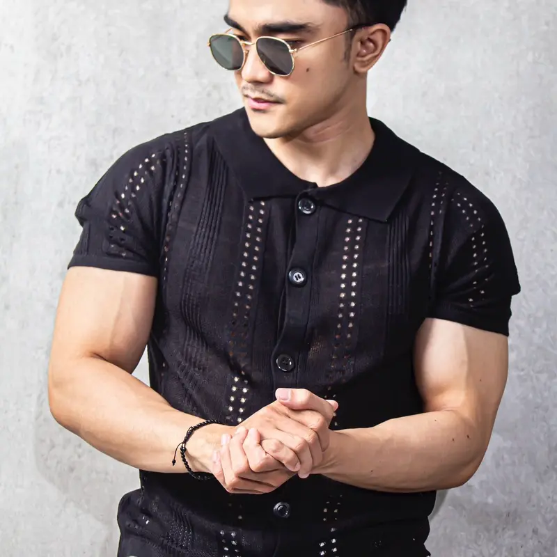 Rajut bolong hitam unisex 0