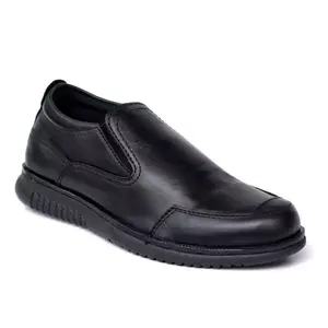 Warka JAIMON - Sepatu Formal Casual Pria Bahan Kulit Asli Kerja Kantor Kuliah Hitam Shoes Pantofel