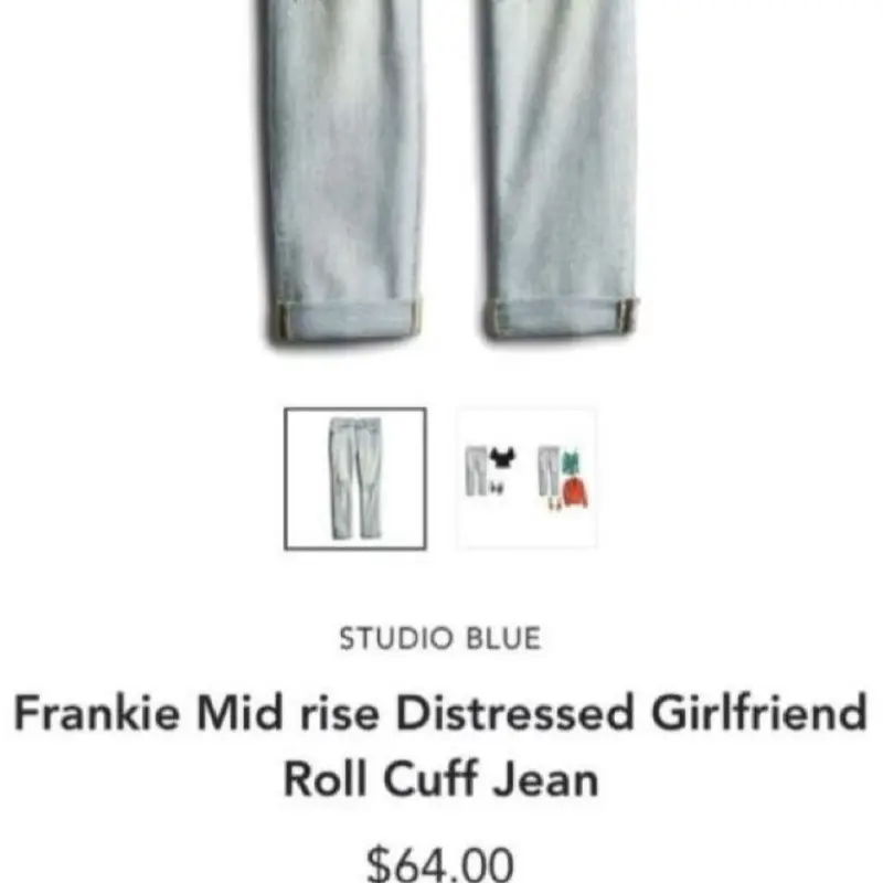 BRANDEDBYVITA #766 STUDIO BLUE FRANKIE MID RISE DISTRESSED GIRLFRIEND 2