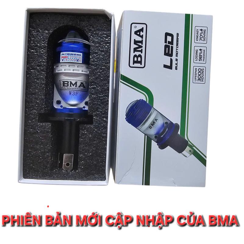 Pha Trắng Pha led W3F NÉT BI 3.0 cao cấp Hãng BMA chân H4 công suất 45W 60W lắp Oto Xe máy