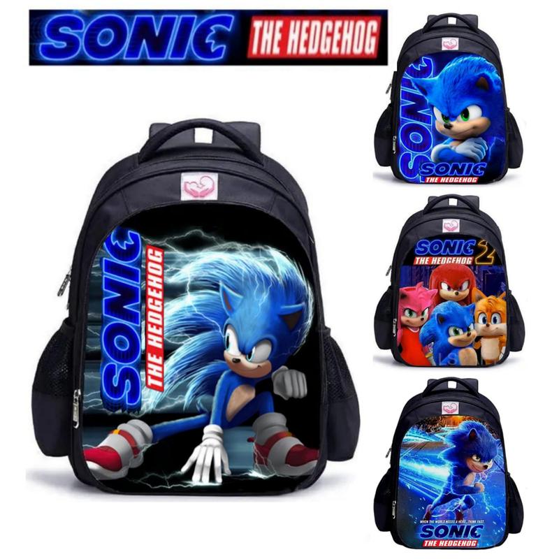 Backpack Sac A Dos Sonic Moto Ransel Anak Kartun Anime Sonic