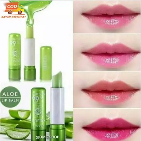 Lipbalm Pemerah Bibir Aloe Vera 99% / Lipstik Tahan Lama Anti Air Aloe Vera 99% 0