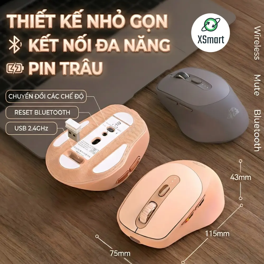 Chuột Không Dây Máy Tính Bluetooth X7 Wireless Pin Sạc Kết Nối 2 Chế Độ Cho Mọi Thiết Bị Máy Tính, Laptop | BigBuy360 - bigbuy360.vn Chuột Không Dây Máy Tính Bluetooth X7 Wireless Pin Sạc Kết Nối 2 Chế Độ Cho Mọi Thiết Bị Máy Tính, Laptop | BigBuy360 - bigbuy360.vn